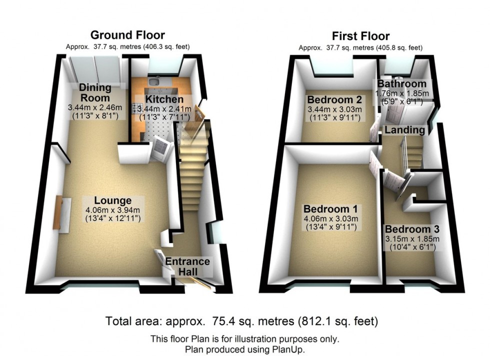 Floorplan for Lordsgate Lane, Burscough