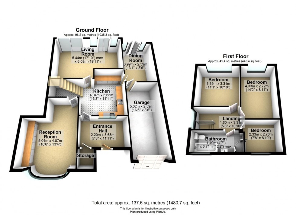 Floorplan for Millrose Close, Skelmersdale