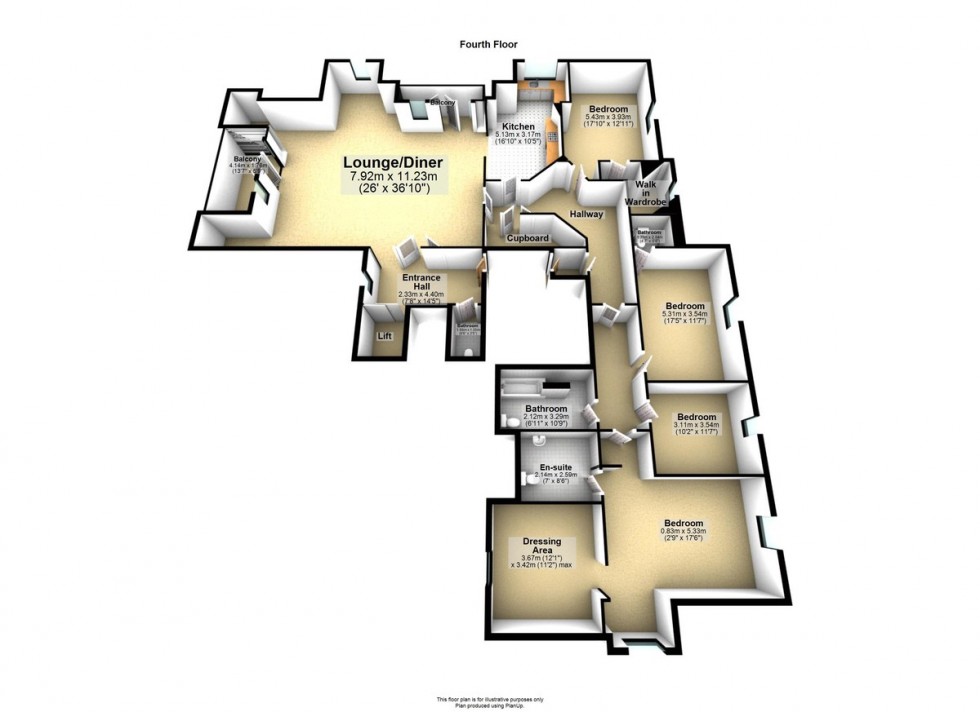 Floorplan for Scarisbrick House, Derby Street, Ormskirk