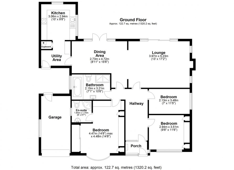 Floorplan for Spinney Close, Ormskirk