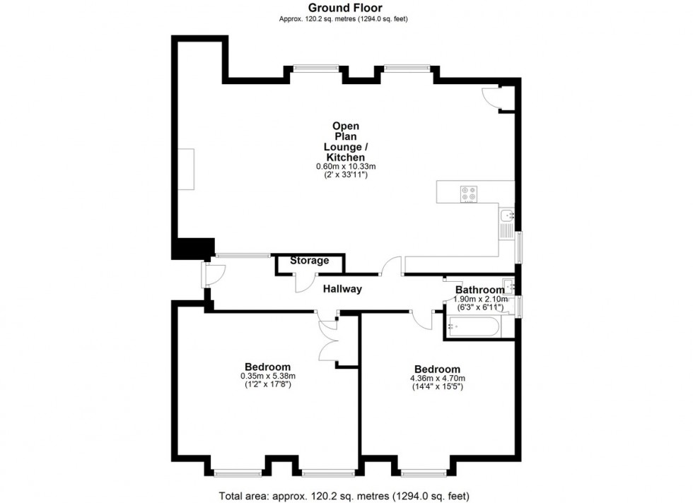 Floorplan for St. Helens Road, Ormskirk