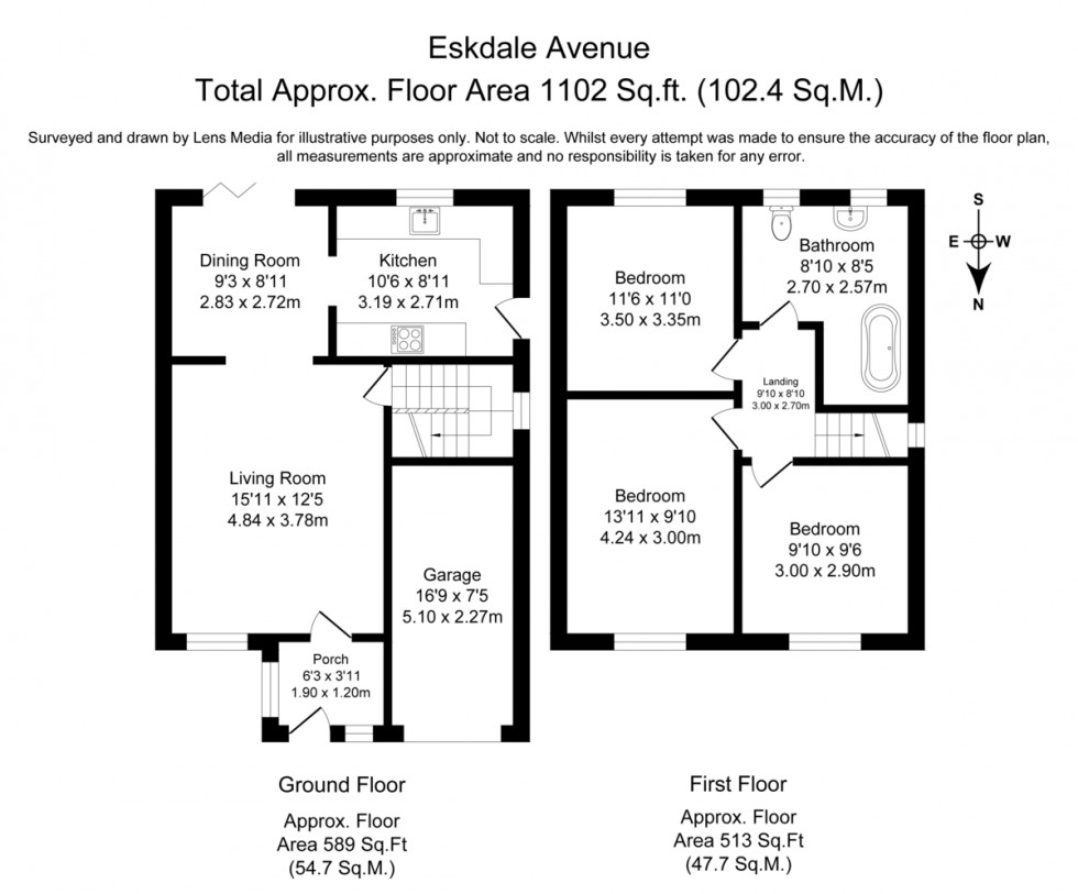 Floorplan for Eskdale Avenue, Aughton