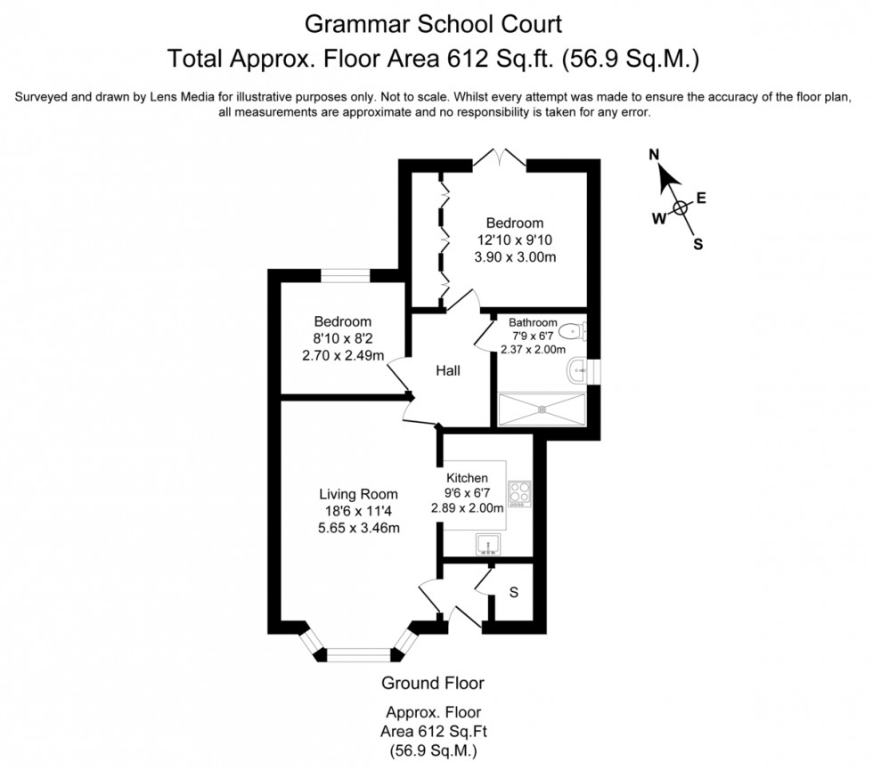 Floorplan for Grammar School Court, Ormskirk