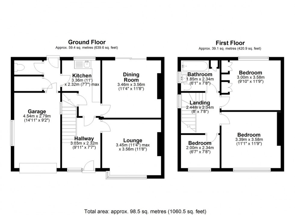 Floorplan for Blaguegate Lane, Lathom