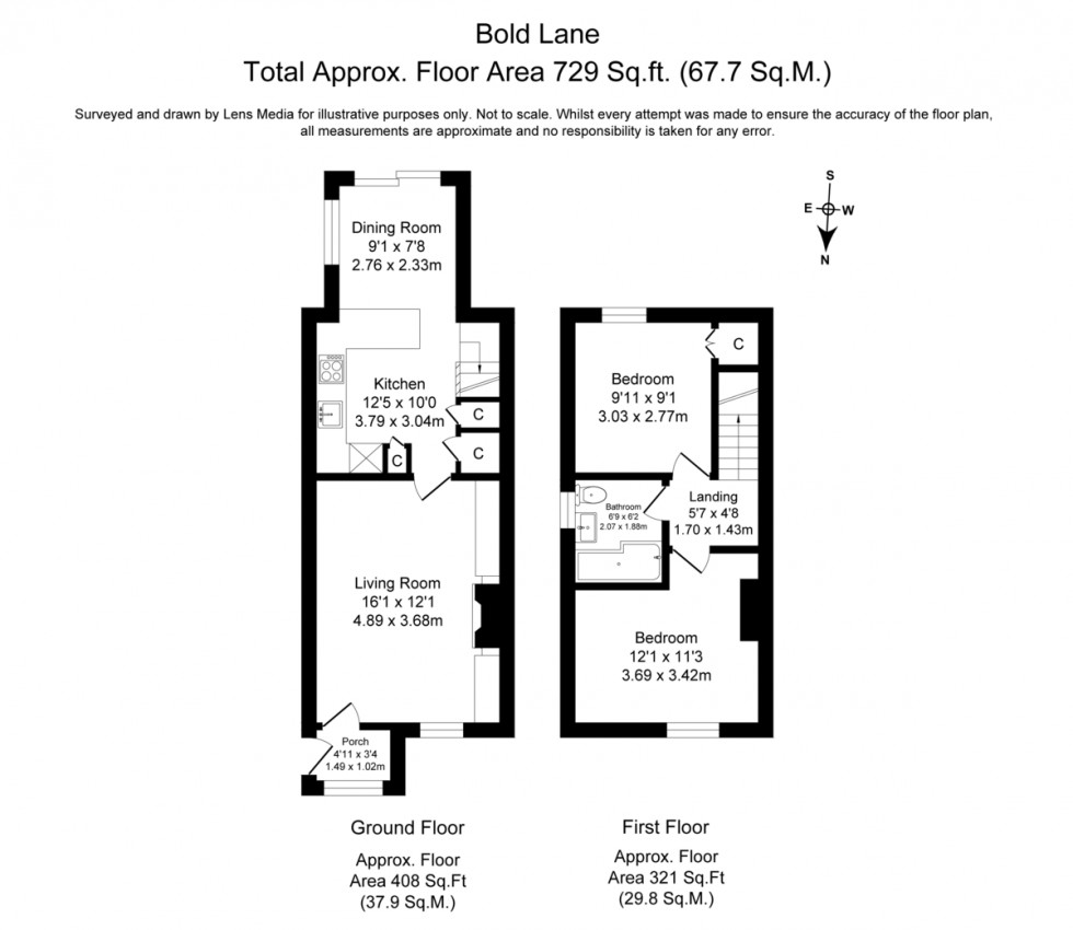 Floorplan for Bold Lane, Aughton