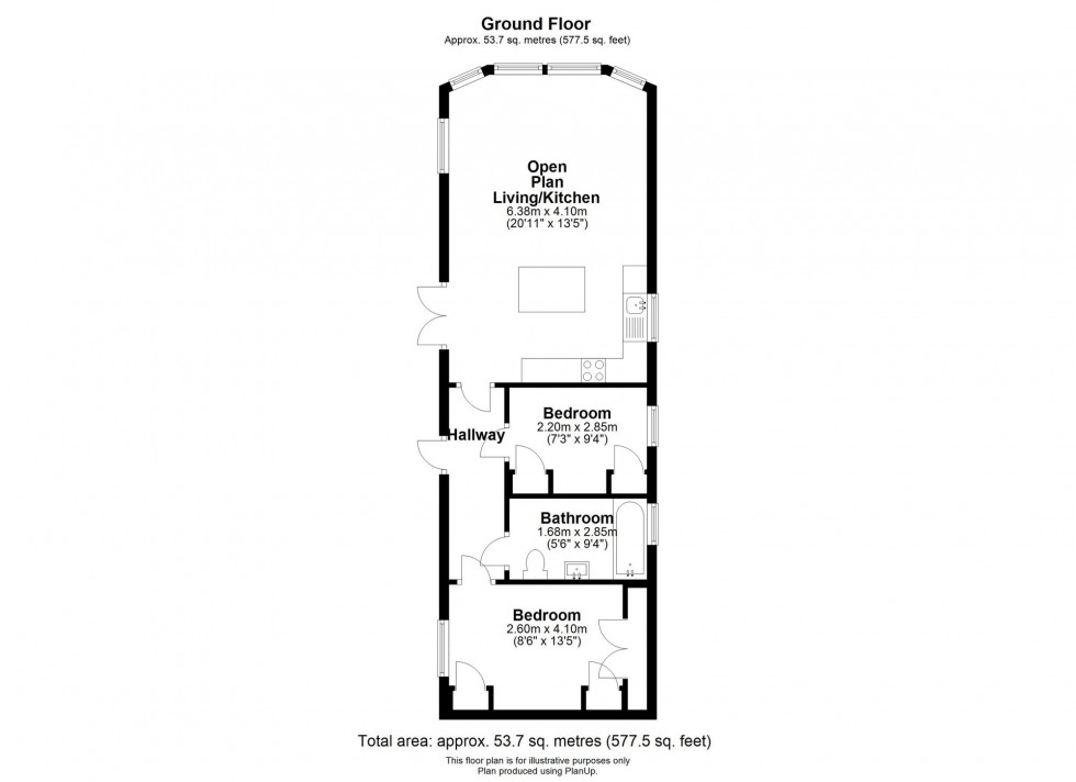 Floorplan for Hurlston Hall, Hurlston Lane, L40