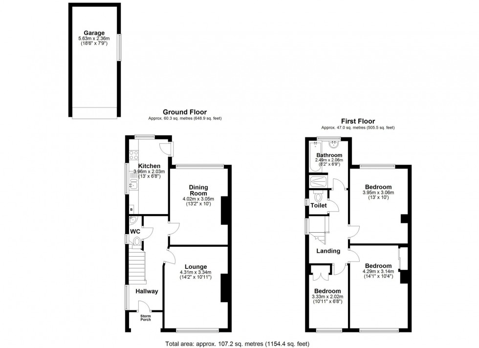 Floorplan for Bebles Road, Ormskirk, L39