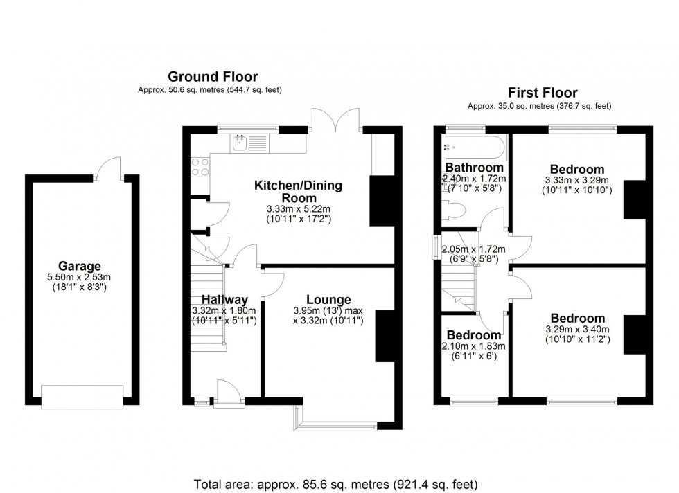 Floorplan for St. Annes Road, Ormskirk, L39