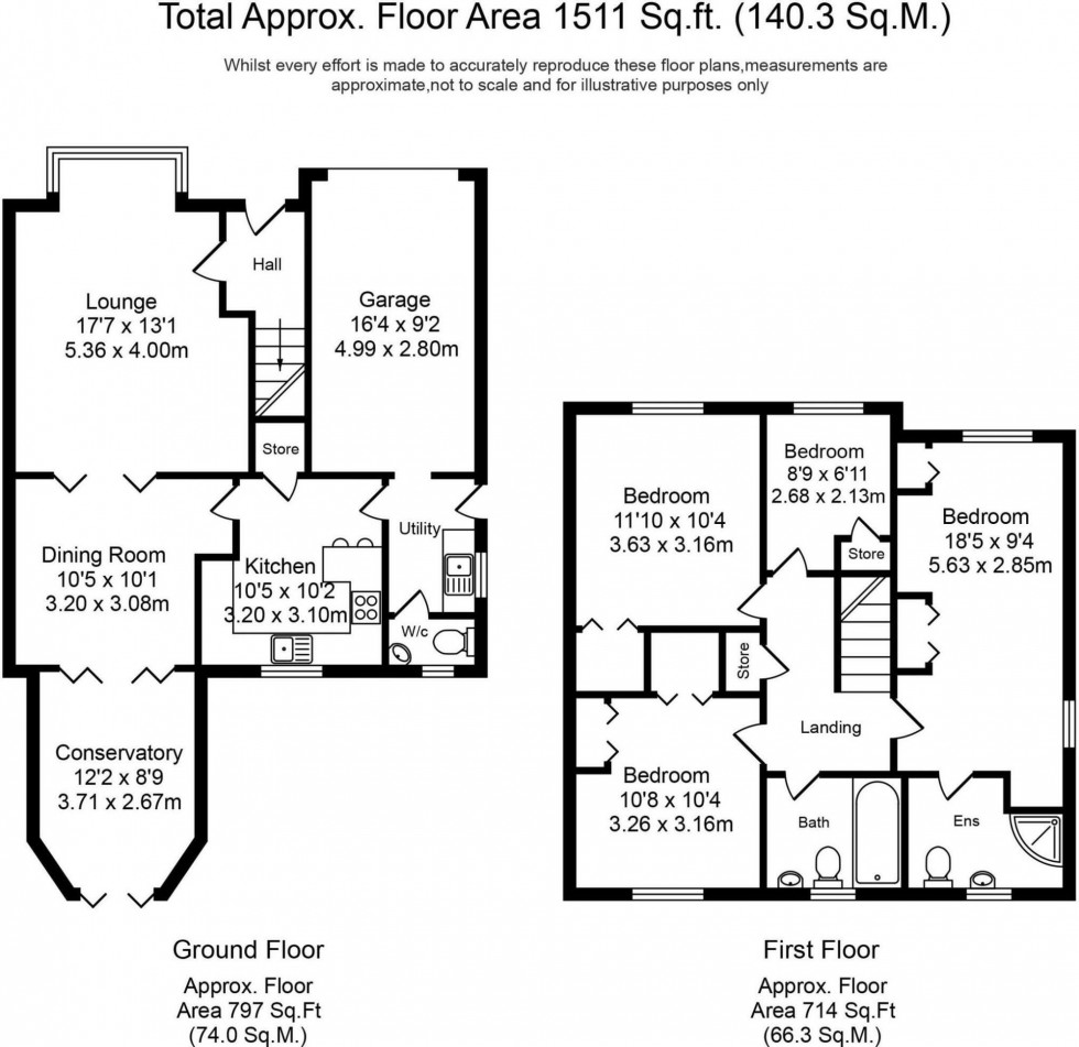 Floorplan for Fairfield Drive, Ormskirk, L39