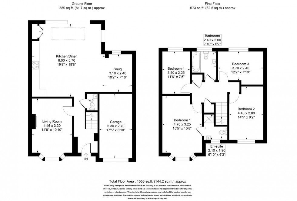 Floorplan for Stone Mason Crescent, Ormskirk, L39