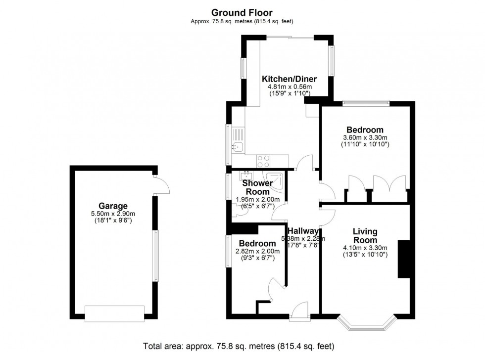 Floorplan for Redwood Drive, Ormskirk, L39