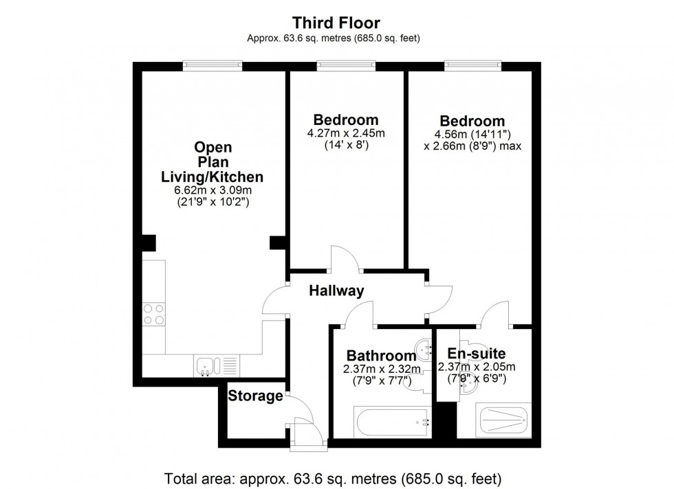 Floorplan for Mill Lane, Burscough, L40