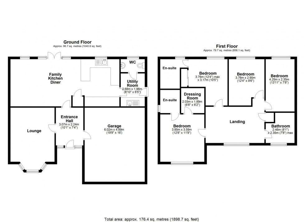 Floorplan for St. Andrews Close, Burscough, L40